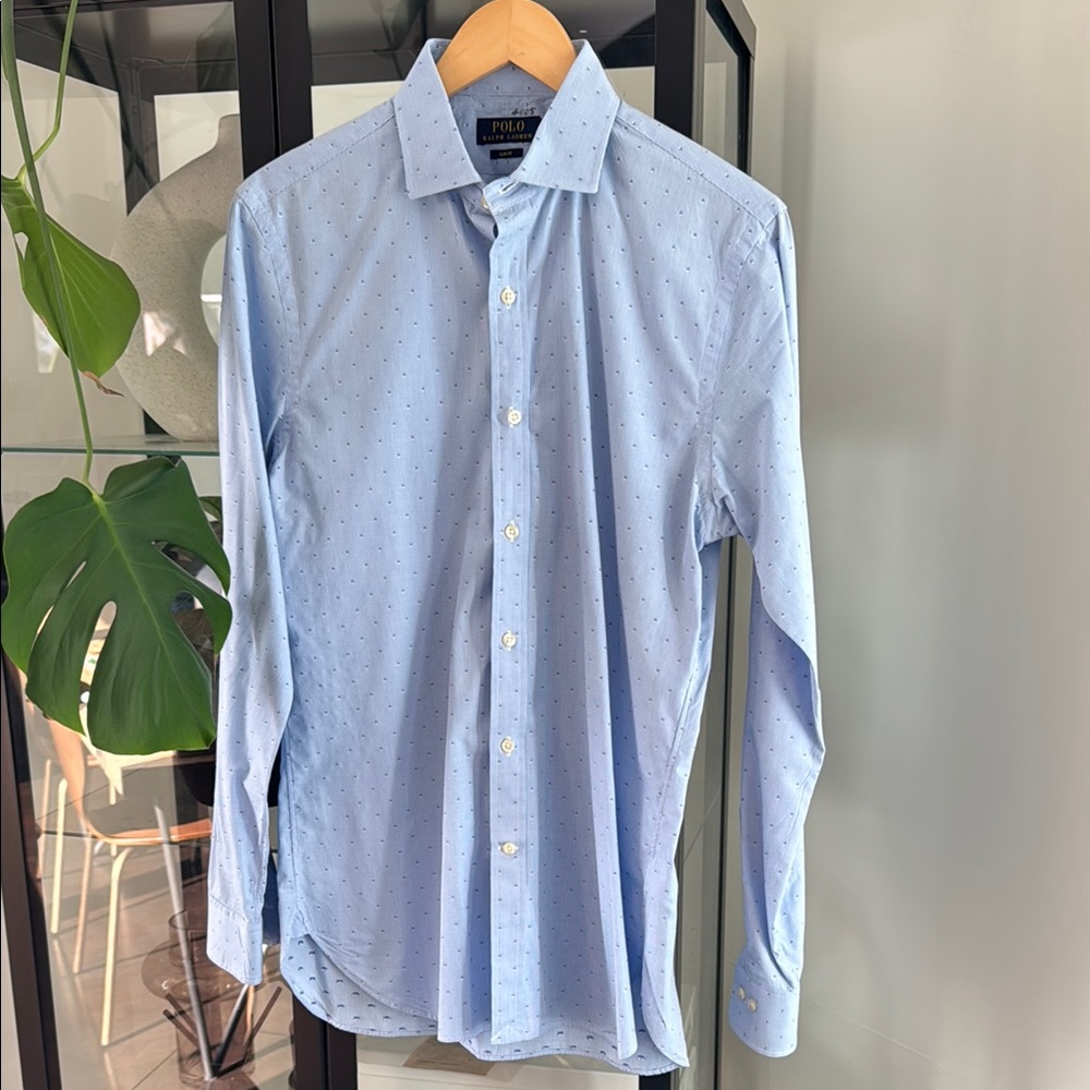 Polo by Ralph Lauren Blue Dress Shirt with Classic Collar